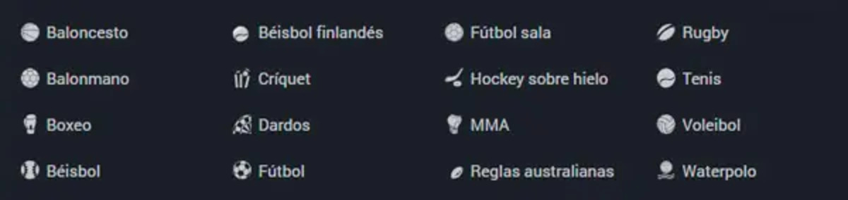 deportes disponibles en yajuego colombia. 14-1-25.