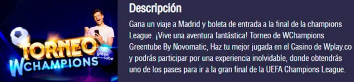 apuestas casino del torneo de wplay colombia. 21-1-25.